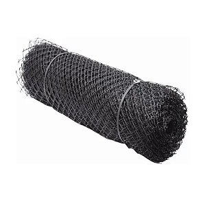 Tela Pvc Proteção Viveiro Preto Rolo  1x50M