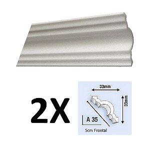 Kit 2 Molduras de Isopor Rodateto A35 4 Metros Epex