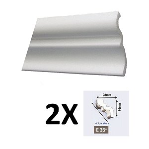 Kit 2 Molduras de Isopor Rodateto E35 4 Metros Epex