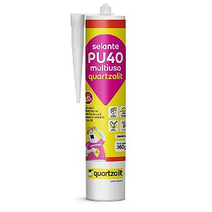 Adesivo Selante Cola PU40 Multiuso Branco 360g Quartzolit
