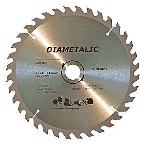 Disco Serra Para Madeira 230mm 9.1/4'' 36 Dentes Diametalic