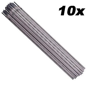 Kit 10 Vareta Eletrodo Revestido P/ Solda E6013 3,25mmx350mm