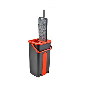 Mop Lava e Seca Microfibra Base e Alça Flexível Balde 5L