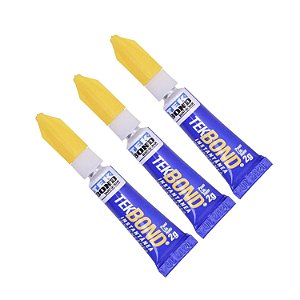 Kit 3 Cola Adesiva Instantânea Super Bonder 2g Tekbond