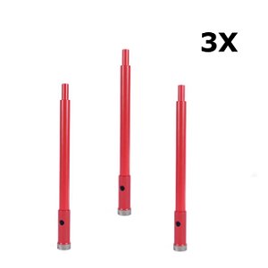 Kit 3 Serra Copo Diamantada Haste Furadeira 30mm Diametalic