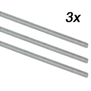 Kit 3 Barra Roscada BSW Aço 5/32'' x 1 Metro