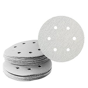 Kit 20 Disco Lixa Pluma Orbital 150mm 6'' 6 Furos Grão 60