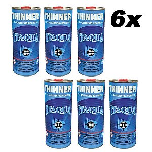Kit 6 Thinner Automotivo IT 37 Diluição Limpeza 900ml Itaqua