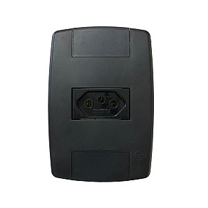 Tomada Elétrica Preta 2P+T 10A 250V Placa Espelho 4x2 Ilumi