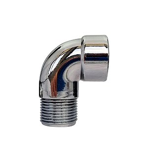Joelho Cotovelo Curva Metal Crômado Macho X Fêmea 3/4 X 90°