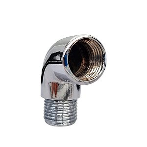 Joelho Cotovelo Curva Metal Crômado Macho X Fêmea 1/2 X 90°