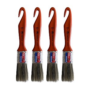 Kit 4 Trincha Pincel P/ Pintura Látex Acrílica 1'' Tigre