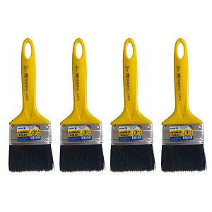 Kit 4 Trincha Pincel P/ Pintura Tinta Esmalte Óleo 3'' Tigre