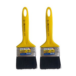 Kit 2 Trincha Pincel P/ Pintura Tinta Esmalte Óleo 3'' Tigre