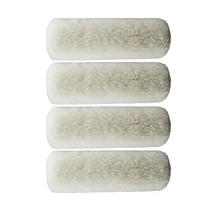 Kit 4 Rolo Pintura Pele Carneiro Látex Acrílica 23cm Tigre