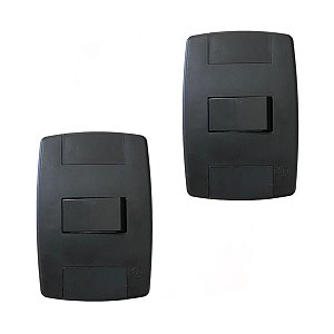 Kit 2 Interruptor Simples Preto 10A 250V Placa 4x2 Ilumi
