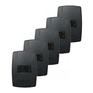 Kit 5 Tomada Elétrica Preta 2P+T 10A 250V Placa 4x2 Ilumi