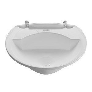 Lavatório Plástico Branco Kit Instalação 3,8L 36X28cm Astra