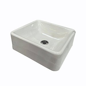 Cuba Pia Apoio Sobrepor Mármore 35,5x32cm Branca Rorato