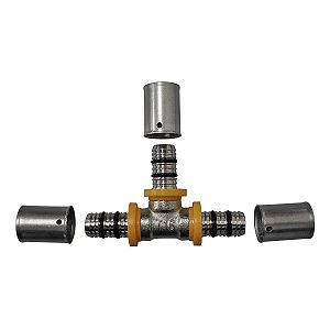 Te Tee p/ Gás Encanado 16-16 16mm Tubo Pex Multicamada Astra