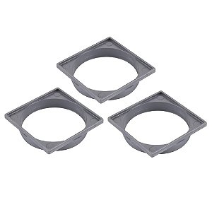 Kit 3 Porta Grelha Ralo Quadrado Caxilho Cinza 150mm Tigre