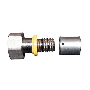 Conexão Fixa Fêmea 1/2'' p/ Gás 16mm Pex Multicamadas Astra