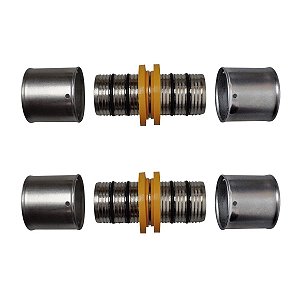 Kit 2 Conexão União de Tubos p/ Gás 16mm Pex Multicamadas