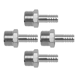 Kit 4 Adaptador RM 1/2'' Espigão 3/8'' Pex Gás Multicamadas