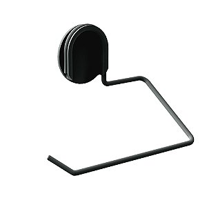 Papeleira Porta Papel Adesiva Wire Preta Smartfix