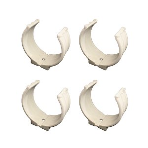 Kit 4 Abraçadeira Impacto Cano Tubo 75mm 3'' Branca Estrela