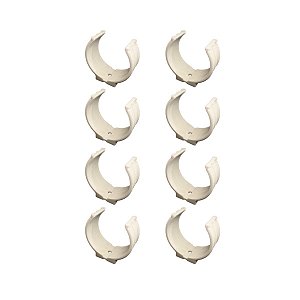 Kit 8 Abraçadeira Impacto Cano Tubo 75mm 3'' Branca Estrela