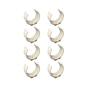 Kit 8 Abraçadeira Impacto Cano Tubo 100mm 4'' Branca Estrela