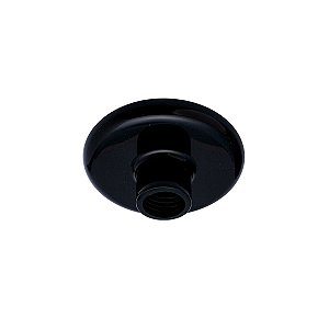 Plafon Simples Redondo Rosqueado Bocal E27 14,5cm Preto