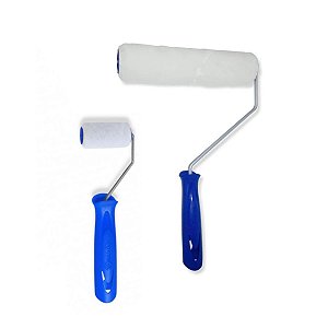 Kit Rolo Pintura Vários Tamanhos Lã Sintética C/ Cabo Tigre