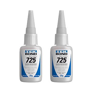 Kit 2 Cola Líquida Adesiva Seca Instantânea 20g 725 Tekbond
