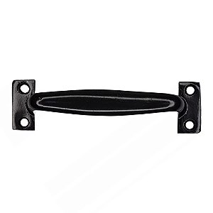 Puxador Tipo Alça de Aço P/ Porta Armário Gaveta 130mm Preto