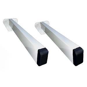 Kit 2 Suporte Grapa De Parafusar P/ Pia Bancada 50cm Branco