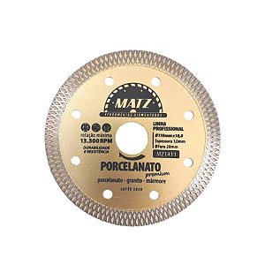 Disco Corte Turbo P/ Porcelanato Premium 10mm 110x20mm Matz