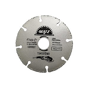 Disco Segmentado Tungstênio Esmerilhadeira 110x22,23mm Matz