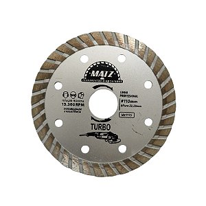 Disco Diamantado Turbo P/ Esmerilhadeira 110x22,23mm Matz