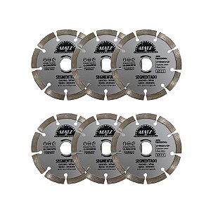 Kit 6 Disco De Corte Diamantado Segmentado 8mm 110x20mm Matz