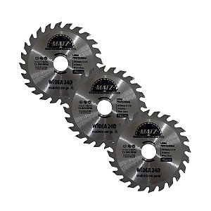 Kit 3 Disco Serra Wídea Madeira 24 Dentes 110mm x 20mm Matz