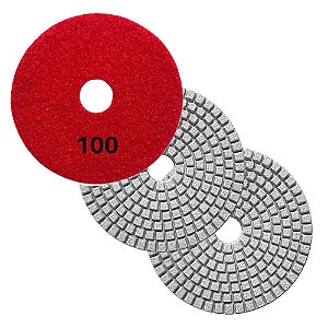 Kit 3 Lixa Cerâmica Diamantada P/ Polimento Grão 100 100mm