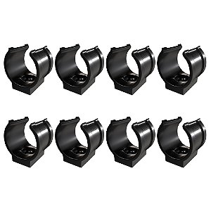 Kit 8 Abraçadeira Impacto Cano Tubo 25mm 3/4'' Preta Estrela
