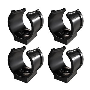 Kit 4 Abraçadeira Impacto Cano Tubo 20mm 1/2'' Preta Estrela
