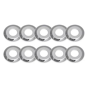 Kit 10 Canopla Tampa Acabamento Torneira Inox Cromado 1/2''