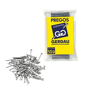Prego Polido Com Cabeça 17x21 3mm x 48,3mm 50g Gerdau