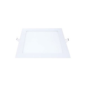 Painel Plafon LED Embutir Quadrado Luz Quente 3000K 12W 17cm