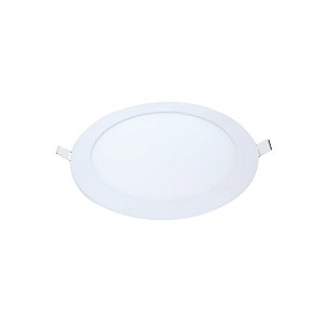 Painel Plafon LED Embutir Redondo Luz Fria 6500K 12W 17cm