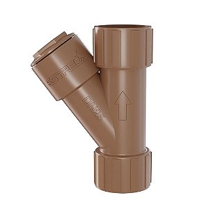 Junção Filtro Y Conexão Roscável PVC Marrom 3/4'' Estrela